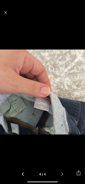 6-9 Ay Beden lacivert Renk Jean pantolon