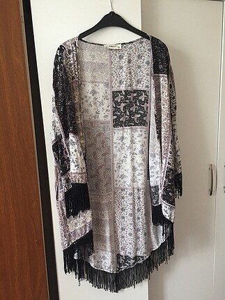 Etnik desenli kimono