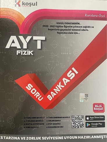  koşul yayinlari ayt fizik test kitabı