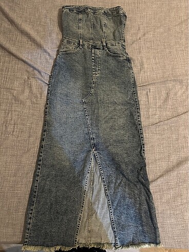 Stradivarius kadın denim elbise