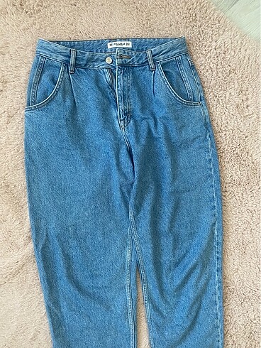 Pull and Bear Yüksek Bel bol paça jean