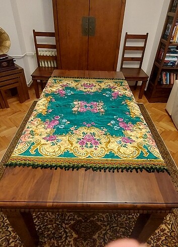 Vintage kadife örtü 120cm×125cm