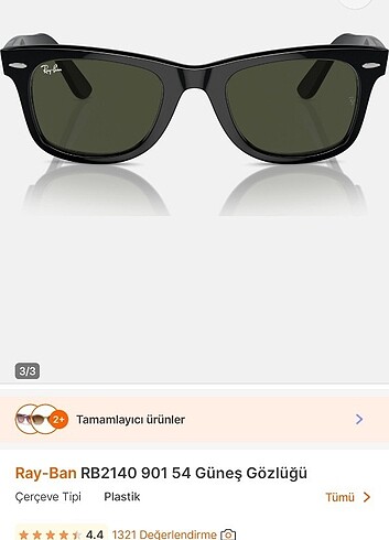 Ray ban gözlük 2140 901 54 ekartman