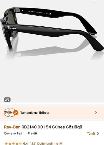 Ray Ban Ray ban gözlük 2140 901 54 ekartman