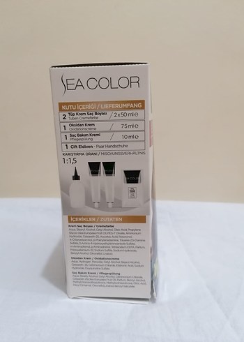 Sea Color 8.00 Açık Kumral Krem Saç Boyası - Görsel 6