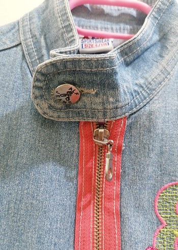 Kız Çocuk Kot Yelek - Görsel 3