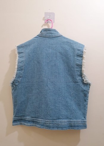 Kız Çocuk Kot Yelek - Görsel 2