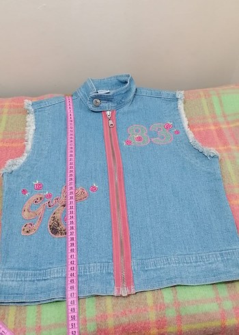 Kız Çocuk Kot Yelek - Görsel 5