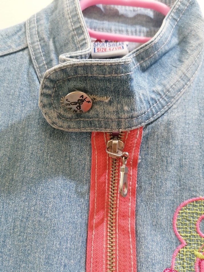 Kız Çocuk Kot Yelek - Görsel 3