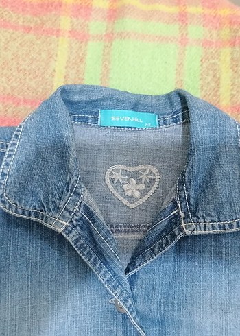 Kısa Kollu Denim Ceket - Görsel 8