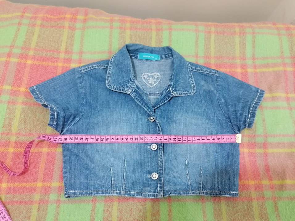Kısa Kollu Denim Ceket - Görsel 4
