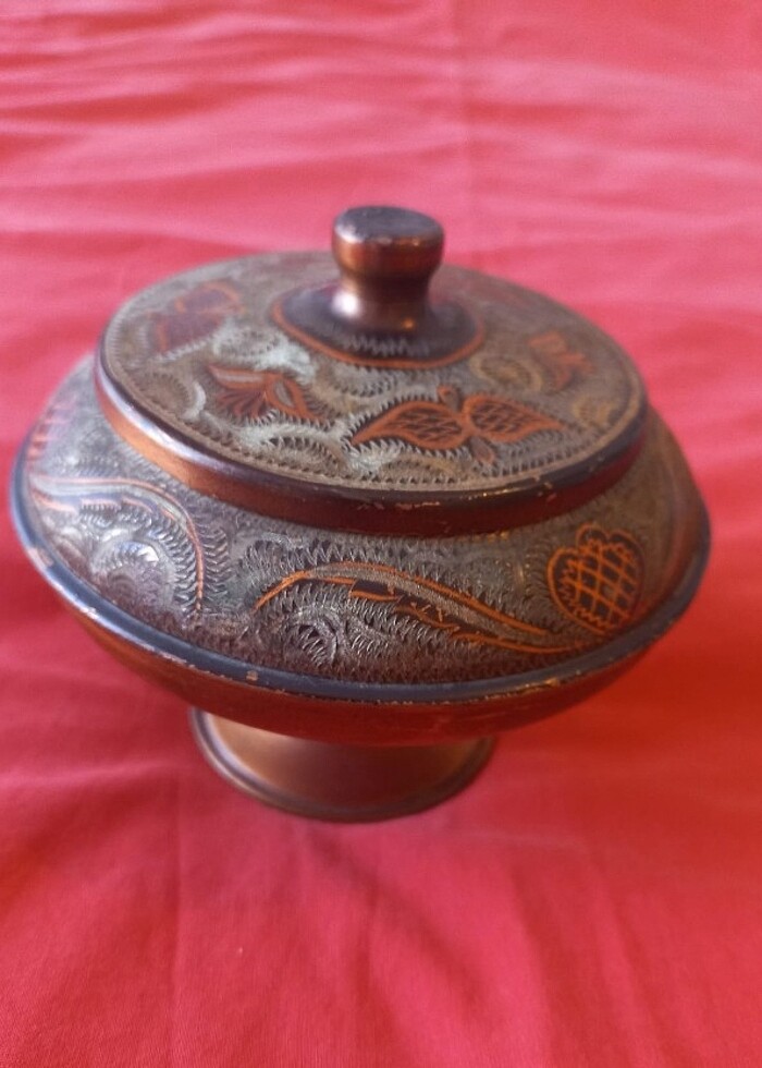 Nostaljik bakır şekerlik  - Görsel 4