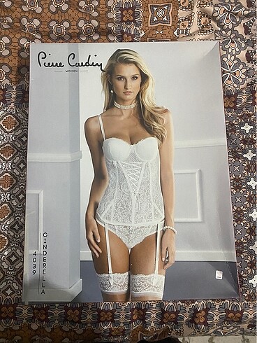 Pierre Cardin 4039 Balenli Destekli büstiyer takım Beyaz 75-B