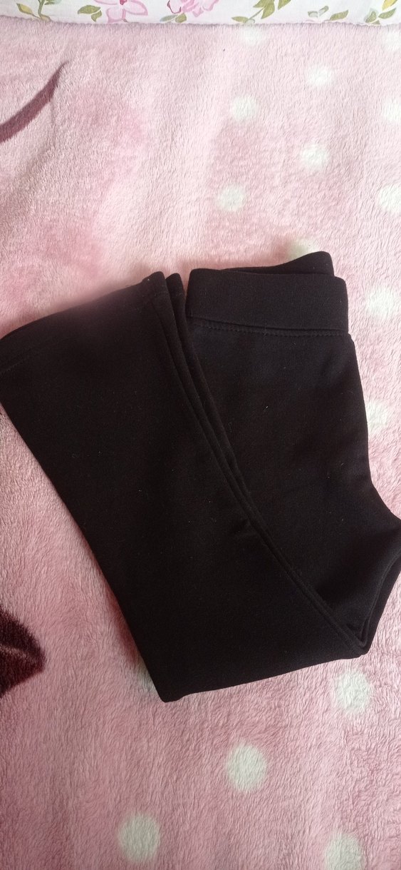 Kız Çocuk Siyah İspanyol paça pantolon - Görsel 2