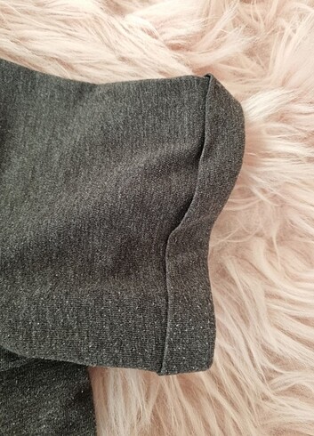 m Beden Gri Basic Tshirt