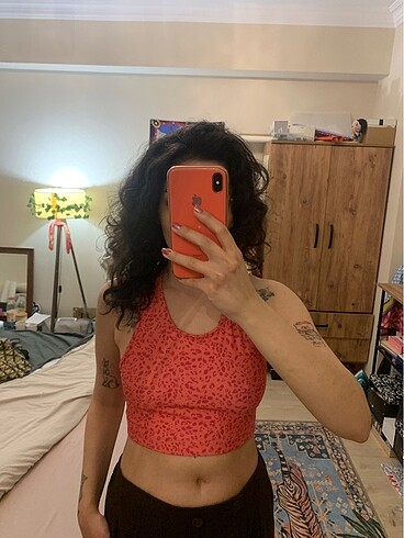 Pembe leopar desenli spor sütyeni