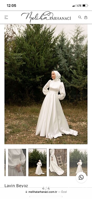 Meliha tarhanacı / lavin beyaz abiye /nikah elbisesi/ - Görsel 2