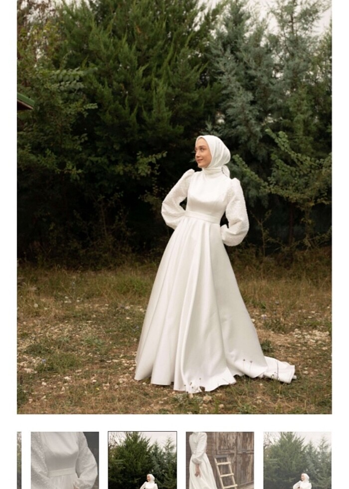 Meliha tarhanacı / lavin beyaz abiye /nikah elbisesi/ - Görsel 2