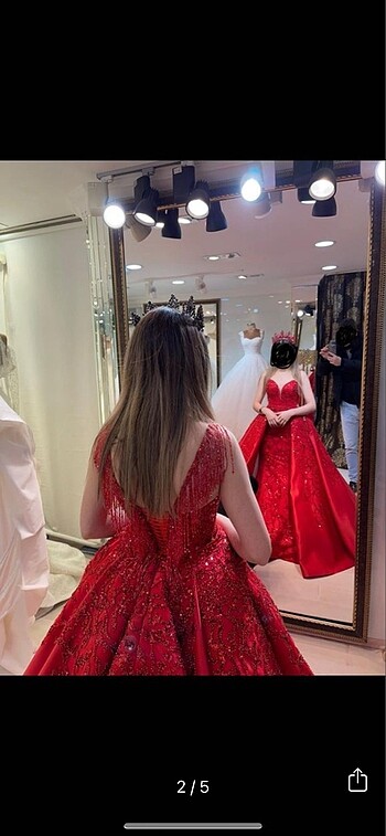 Kırmızı kına elbisesi