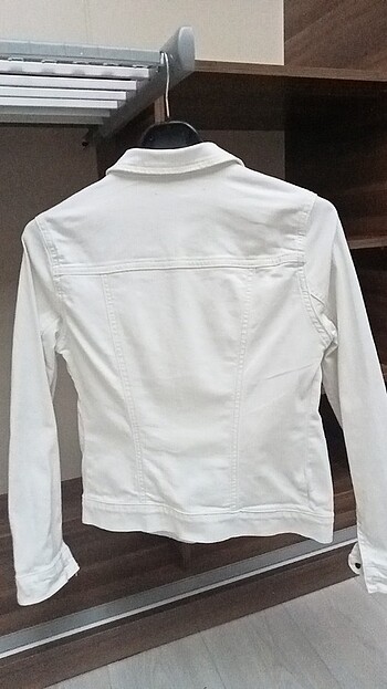 xs Beden beyaz Renk Beyaz kot ceket 