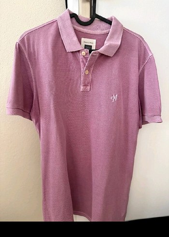 Erkek Pembe Keten Polo Tişört - Görsel 2