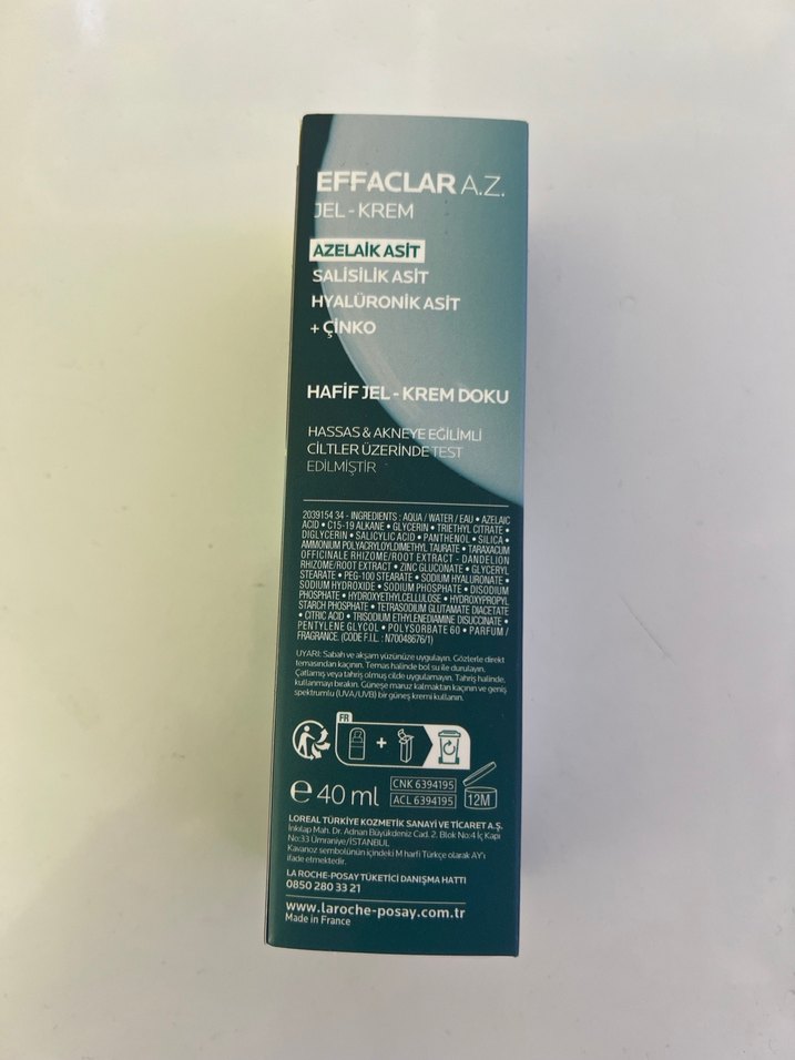 La Roche-Posay Effaclar A.Z. Jel Krem - Görsel 3