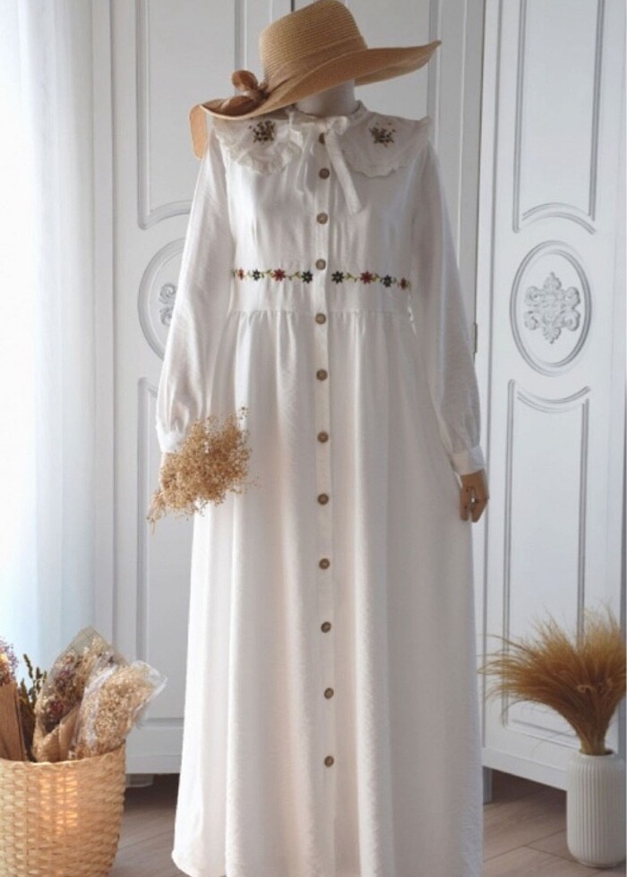 Balayı tesettür elbise - Görsel 2