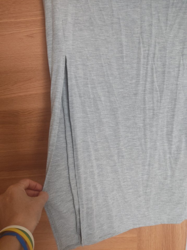 Gri  uzun  Etek Yırtmaçlı - Görsel 2