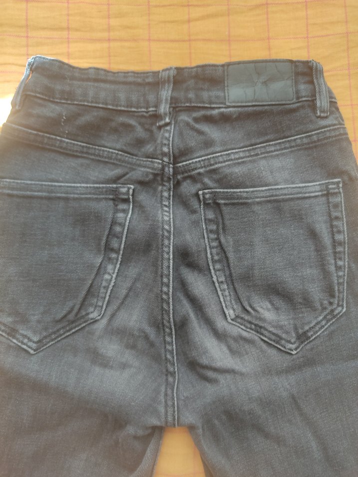 Zara Gri Baskılı Kadın Denim Pantolon - Görsel 3