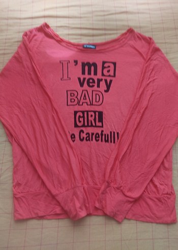 Renkli Baskılı Pembe Tişört - Görsel 3