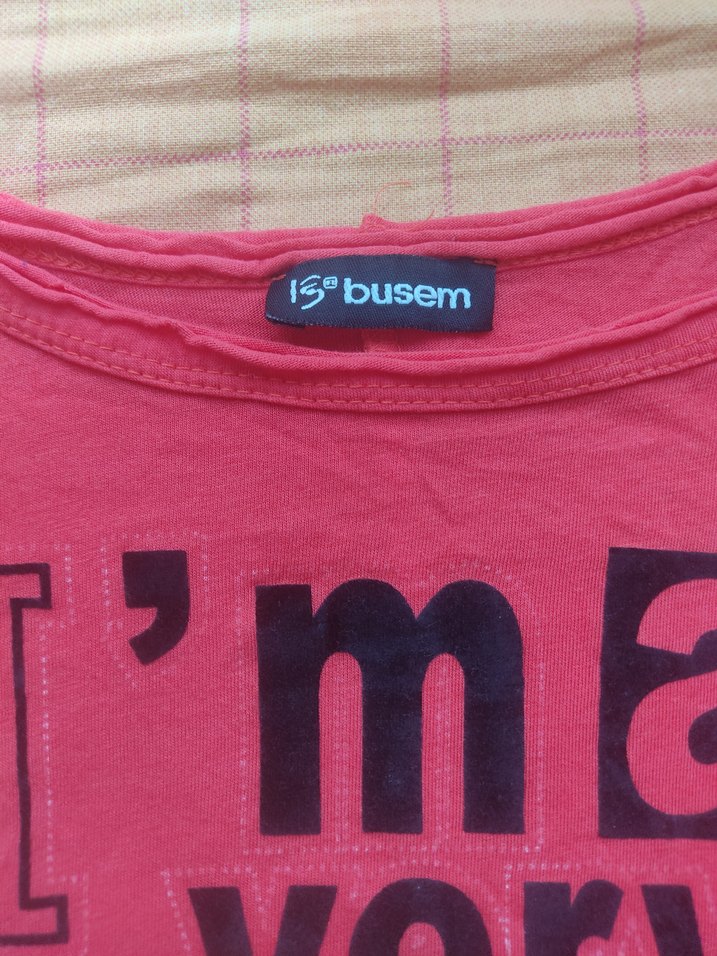 Renkli Baskılı Pembe Tişört - Görsel 2