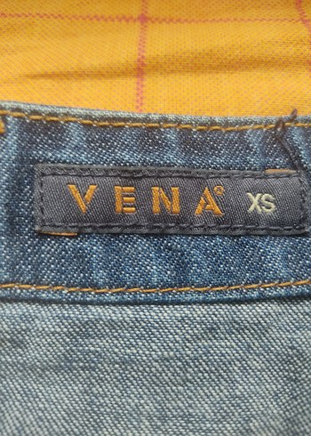 Mavi kot Midi Denim Etek - Görsel 2