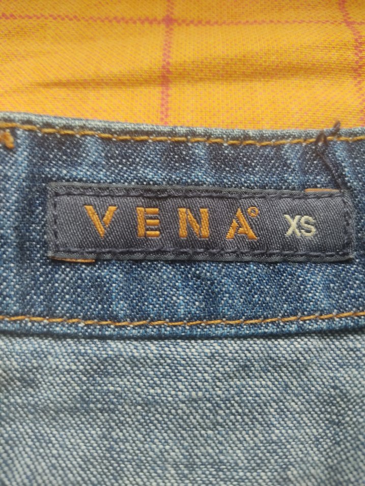 Mavi kot Midi Denim Etek - Görsel 2