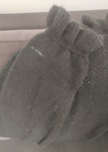 Gri Ruffle Detaylı Kadın Boğazlı Kazak - Görsel 3