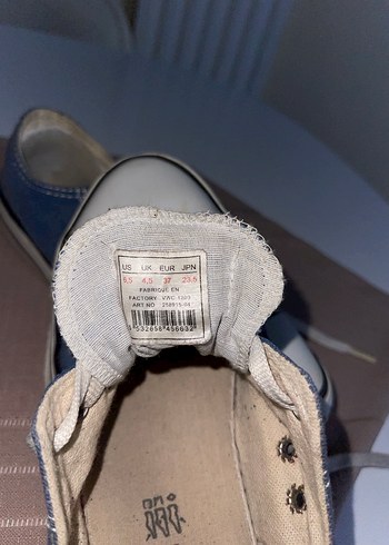 37 Beden mavi Renk Converse kadın ayakkabı