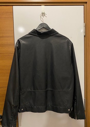 l Beden siyah Renk Koyu Gri Siyah Oversize Normal Boy Deri Ceket Y2K