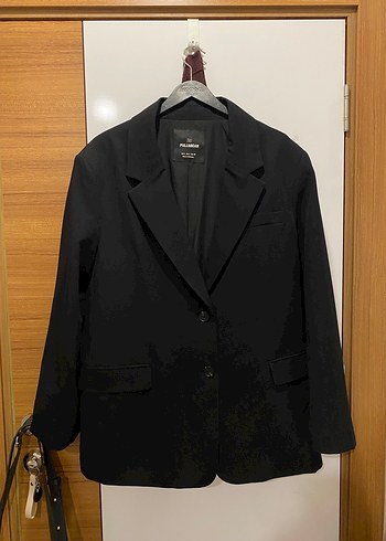 l Beden Oversize Siyah Blazer Ceket