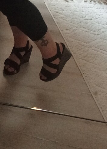 Deichmann dolgu topuk 37 Numara sandalet 
