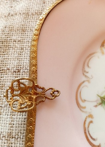 Diğer Vintage Fransız Limoges el boyama dekoratif tabak