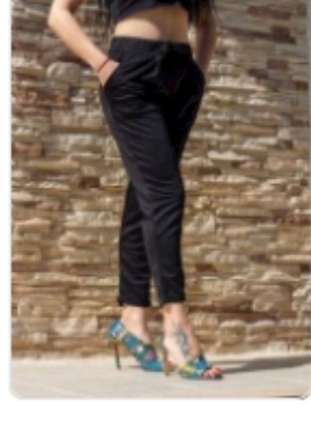 Siyah cepli, Pilili Kumaş Pantolon - Görsel 5