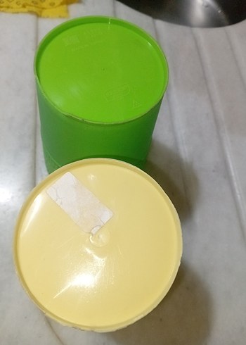 Yeşil ve Sarı Renkli Dantelli saksı - Görsel 2