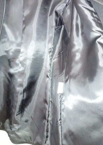 Fermuarlı Siyah Midi Kaşe Kaban - Görsel 6