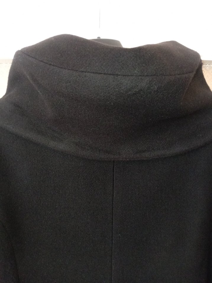 Fermuarlı Siyah Midi Kaşe Kaban - Görsel 5