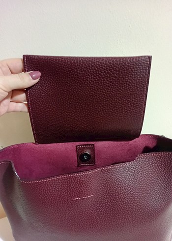 DSN suni Deri Kadın Omuz Çantası - Görsel 6