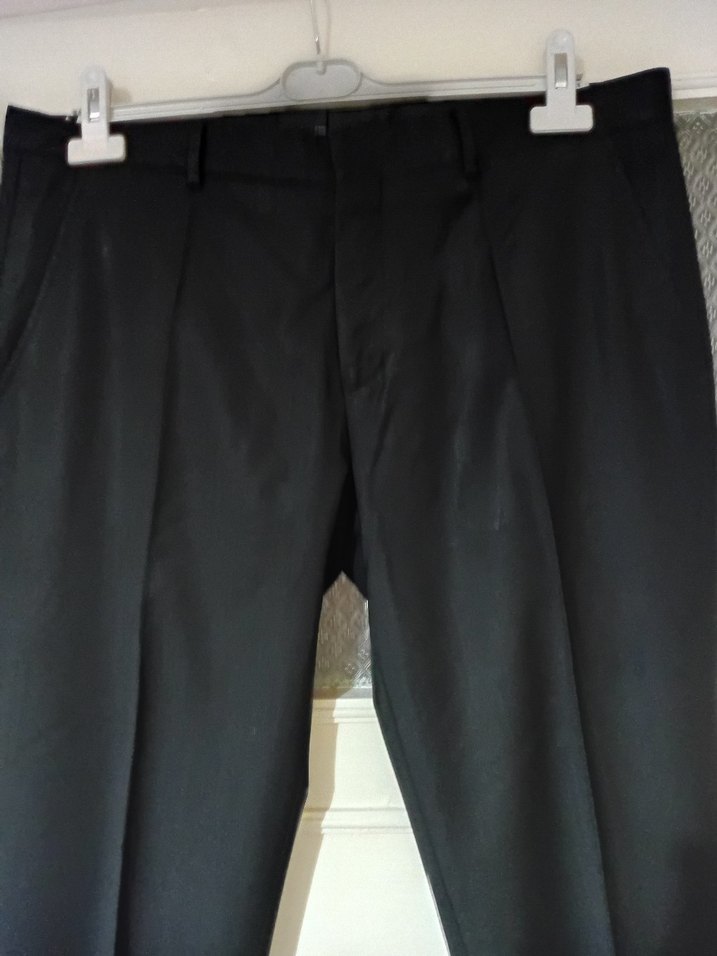 54 beden Siyah Regular Fit Erkek Pantolon - Görsel 2