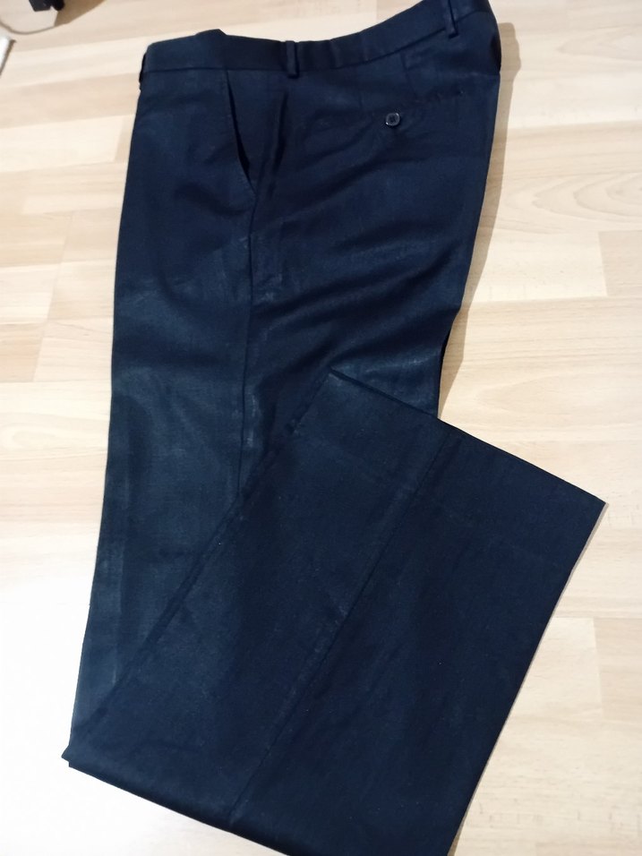 54 beden Siyah Regular Fit Erkek Pantolon - Görsel 4