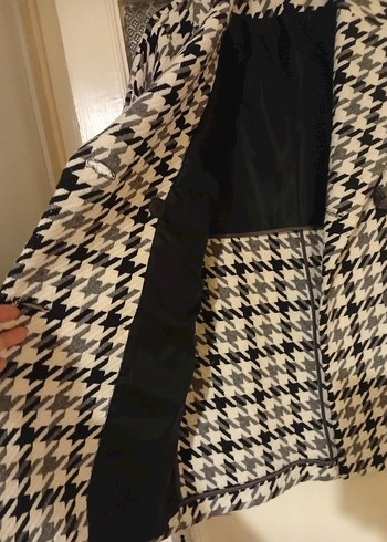 Düğmeli Gri Midi Kadın Kaban - Görsel 2