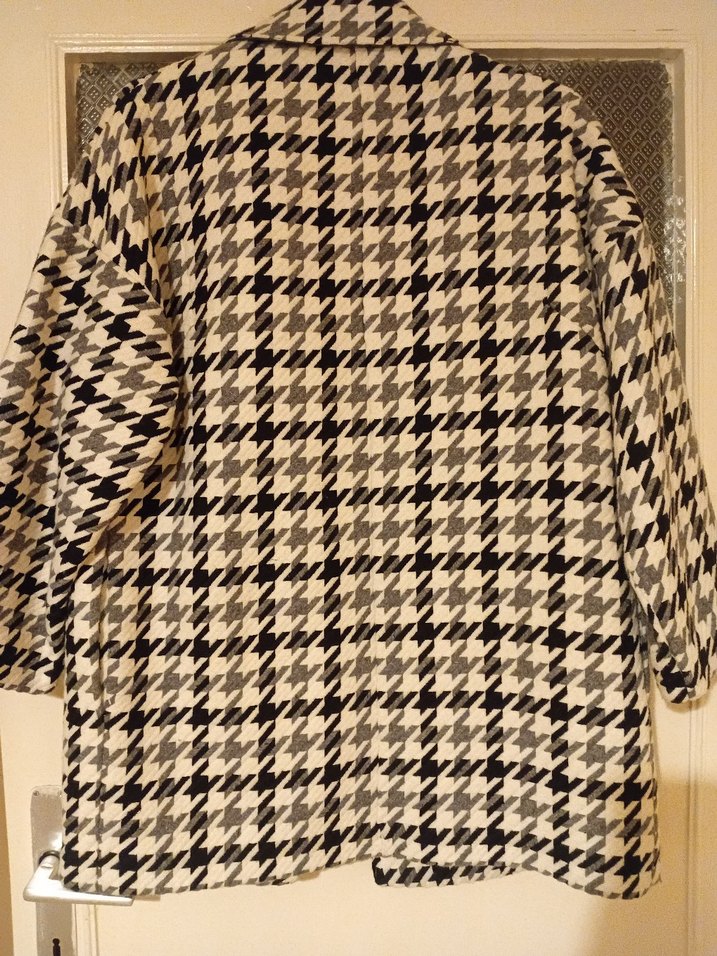 Düğmeli Gri Midi Kadın Kaban - Görsel 3