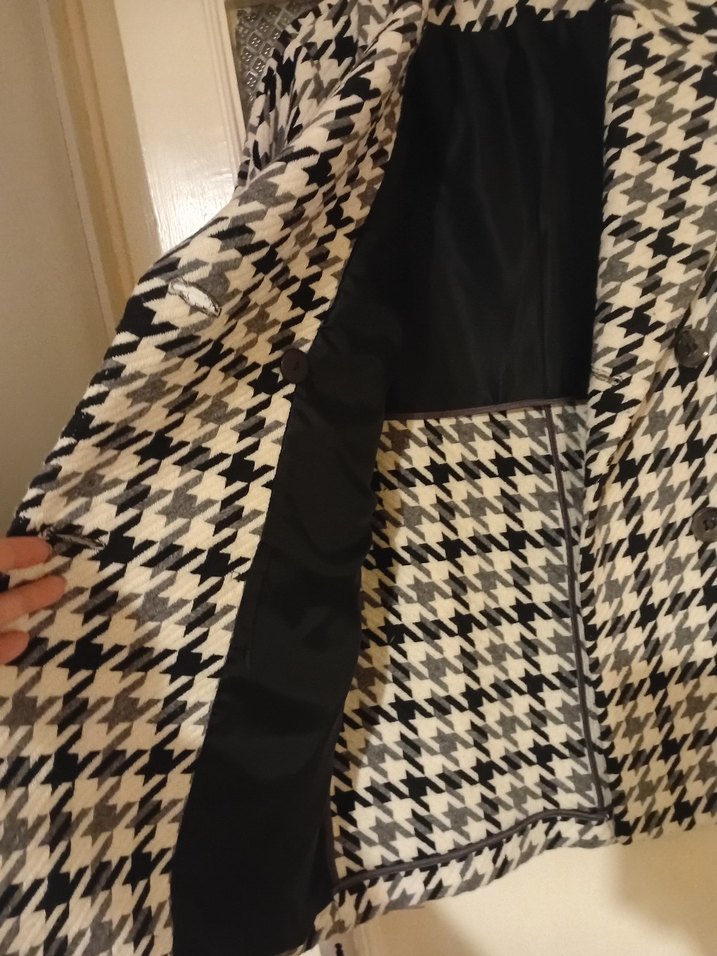 Düğmeli Gri Midi Kadın Kaban - Görsel 2