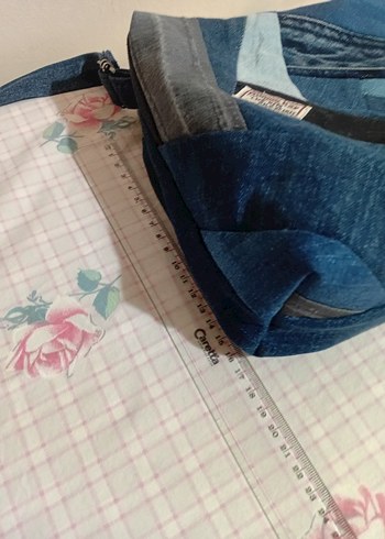 Kadın Kot Kumaşlı Fermuarlı Günlük Çanta - Görsel 7